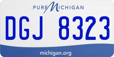 MI license plate DGJ8323