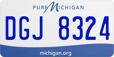 MI license plate DGJ8324