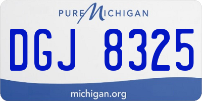 MI license plate DGJ8325