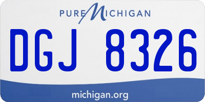 MI license plate DGJ8326