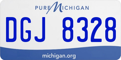 MI license plate DGJ8328