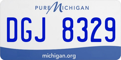 MI license plate DGJ8329
