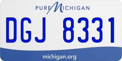 MI license plate DGJ8331