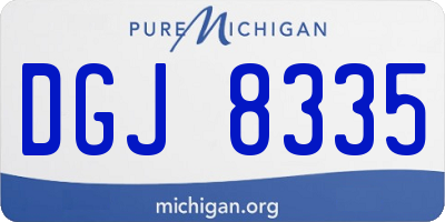 MI license plate DGJ8335