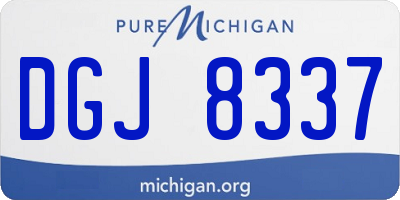 MI license plate DGJ8337