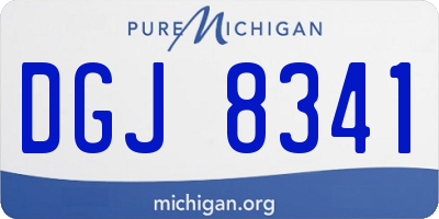 MI license plate DGJ8341