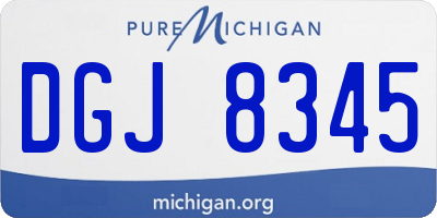 MI license plate DGJ8345