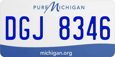 MI license plate DGJ8346