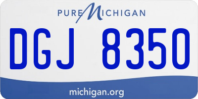 MI license plate DGJ8350