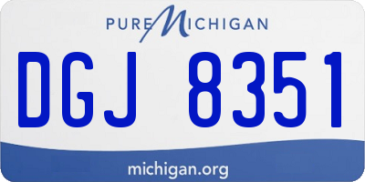 MI license plate DGJ8351