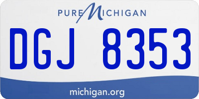 MI license plate DGJ8353