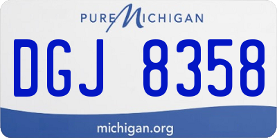 MI license plate DGJ8358