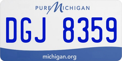 MI license plate DGJ8359