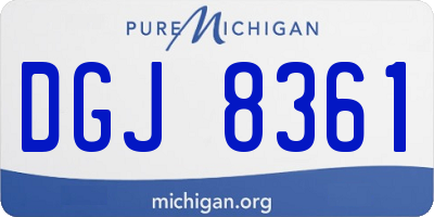 MI license plate DGJ8361