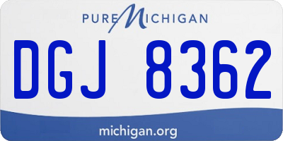 MI license plate DGJ8362