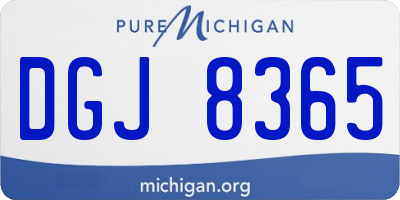 MI license plate DGJ8365