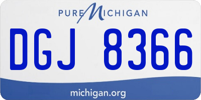 MI license plate DGJ8366