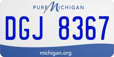 MI license plate DGJ8367