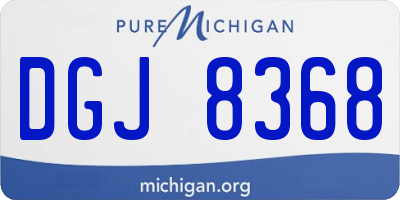 MI license plate DGJ8368