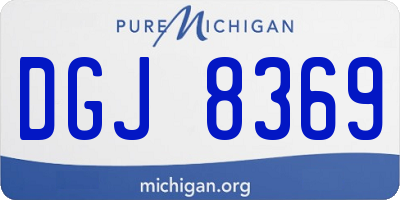 MI license plate DGJ8369