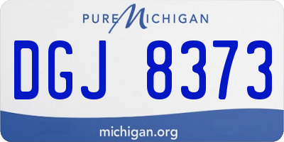 MI license plate DGJ8373
