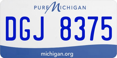 MI license plate DGJ8375
