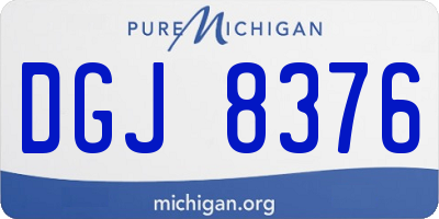 MI license plate DGJ8376