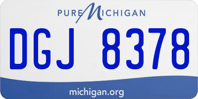 MI license plate DGJ8378