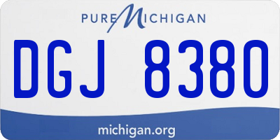 MI license plate DGJ8380