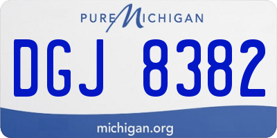 MI license plate DGJ8382