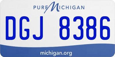 MI license plate DGJ8386