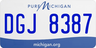 MI license plate DGJ8387
