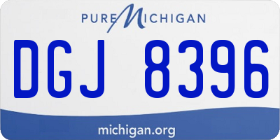 MI license plate DGJ8396
