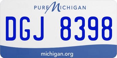MI license plate DGJ8398