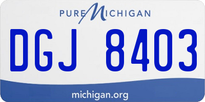 MI license plate DGJ8403