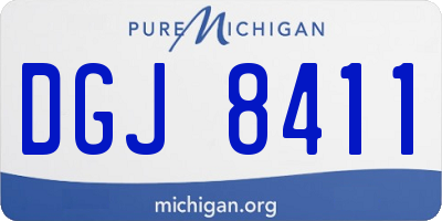 MI license plate DGJ8411