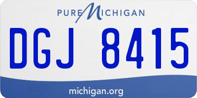 MI license plate DGJ8415