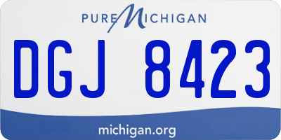 MI license plate DGJ8423