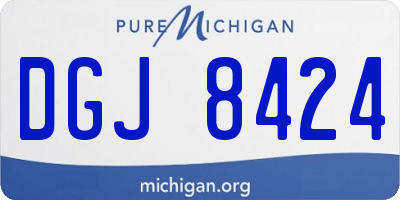 MI license plate DGJ8424