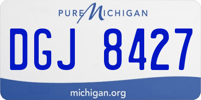 MI license plate DGJ8427