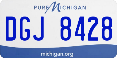 MI license plate DGJ8428
