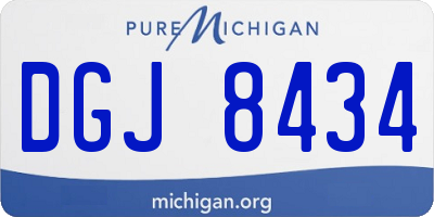 MI license plate DGJ8434