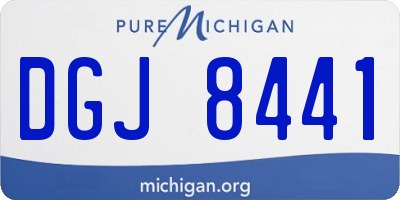 MI license plate DGJ8441