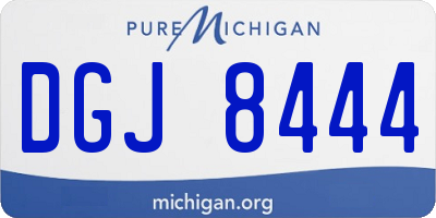 MI license plate DGJ8444