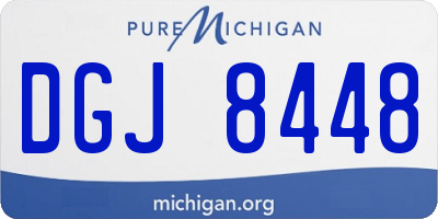 MI license plate DGJ8448