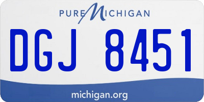 MI license plate DGJ8451
