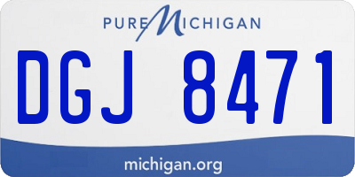 MI license plate DGJ8471