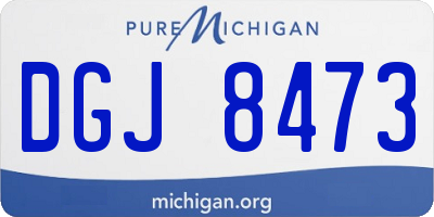 MI license plate DGJ8473