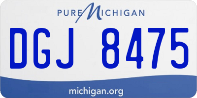 MI license plate DGJ8475