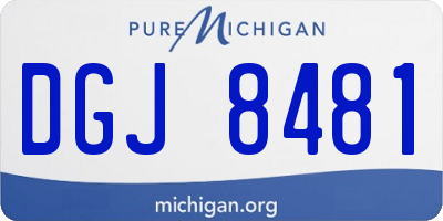 MI license plate DGJ8481